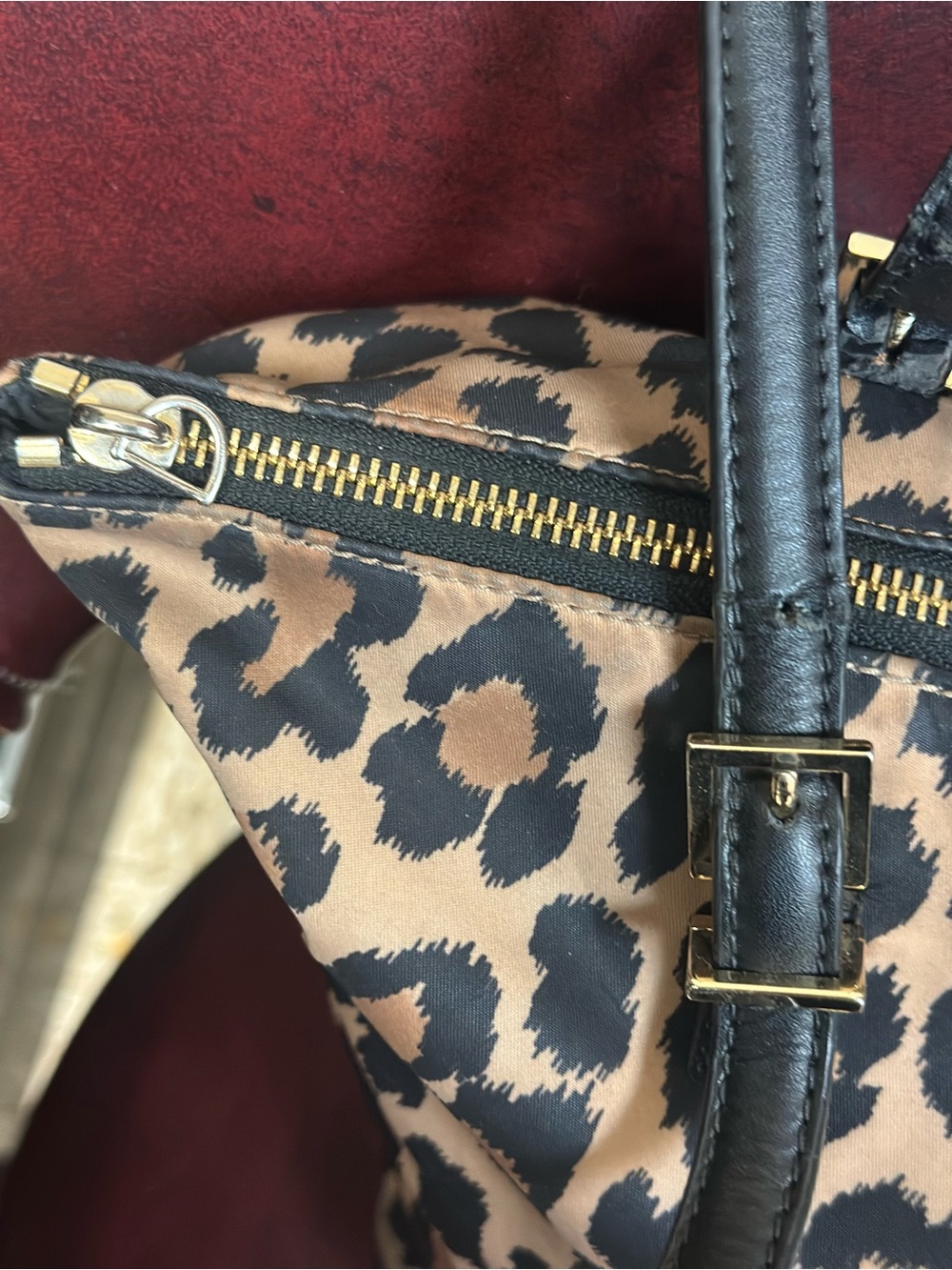 kate spade Leopard-Print Tote in Tan and Black - Picture 9 of 11